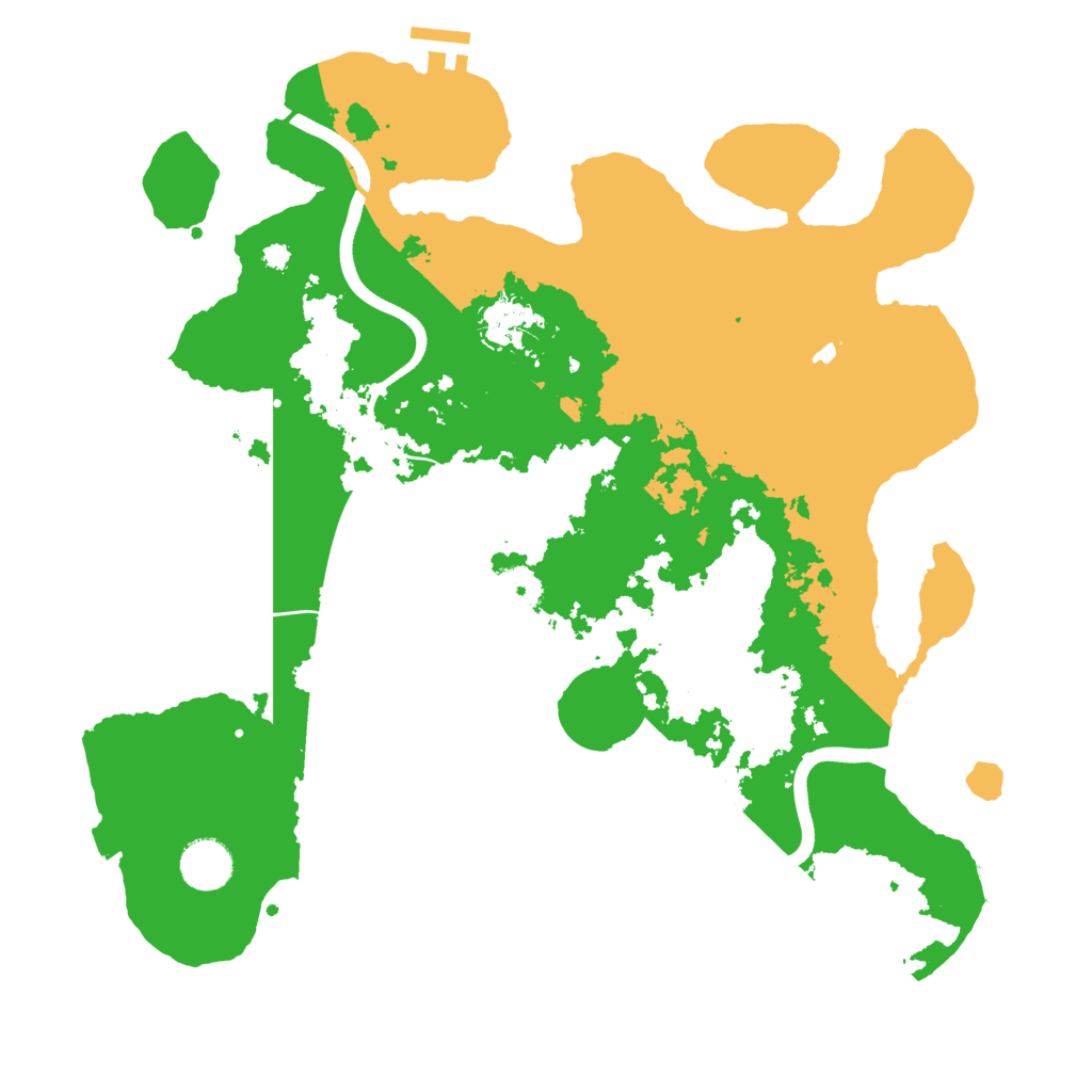 Biome Rust Map: Procedural Map, Size: 3700, Seed: 888884441