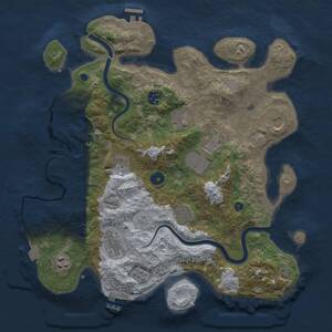 Thumbnail Rust Map: Procedural Map, Size: 3700, Seed: 888884441, 15 Monuments