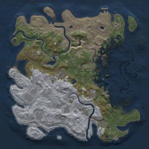 Thumbnail Rust Map: Procedural Map, Size: 4500, Seed: 650589866, 17 Monuments