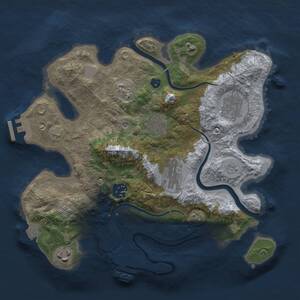 Thumbnail Rust Map: Procedural Map, Size: 3000, Seed: 87023698, 12 Monuments