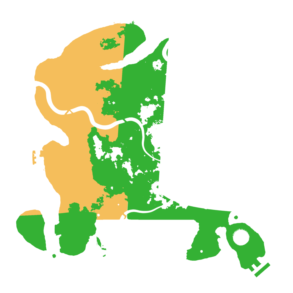 Biome Rust Map: Procedural Map, Size: 3200, Seed: 639534042