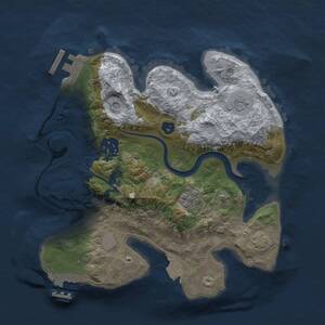 Thumbnail Rust Map: Procedural Map, Size: 2500, Seed: 1793062, 8 Monuments