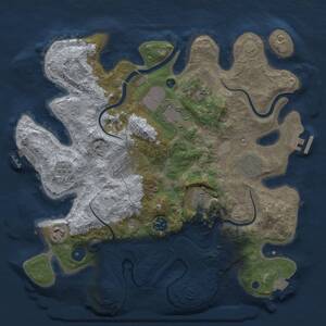 Thumbnail Rust Map: Procedural Map, Size: 3500, Seed: 868705814, 14 Monuments