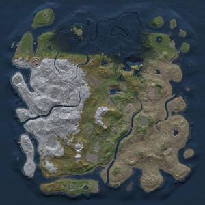 Thumbnail Rust Map: Procedural Map, Size: 4500, Seed: 1088503263, 17 Monuments