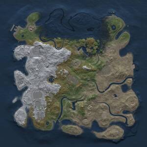 Thumbnail Rust Map: Procedural Map, Size: 4200, Seed: 1703862684, 16 Monuments