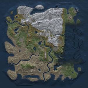 Thumbnail Rust Map: Procedural Map, Size: 4500, Seed: 251612223, 17 Monuments