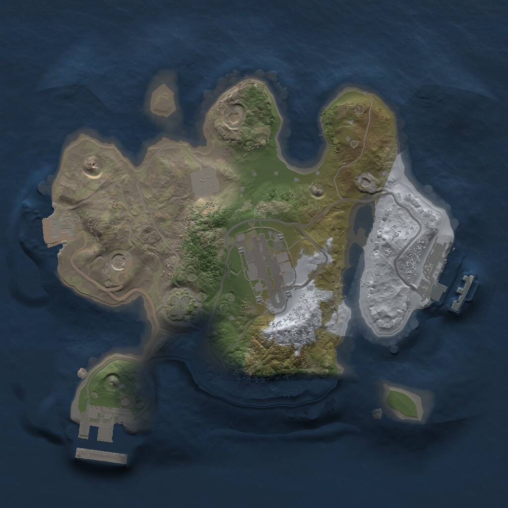 Rust Map: Procedural Map, Size: 2000, Seed: 248212, 6 Monuments