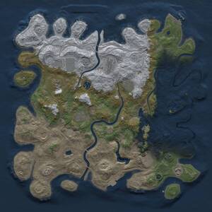 Thumbnail Rust Map: Procedural Map, Size: 4250, Seed: 1719837774, 16 Monuments