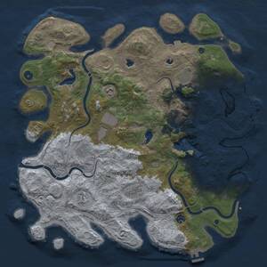 Thumbnail Rust Map: Procedural Map, Size: 4500, Seed: 1103253728, 16 Monuments
