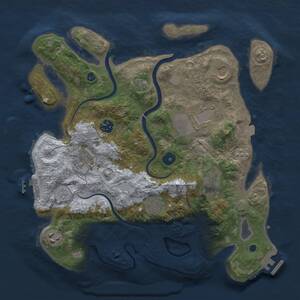 Thumbnail Rust Map: Procedural Map, Size: 3500, Seed: 654666856, 14 Monuments
