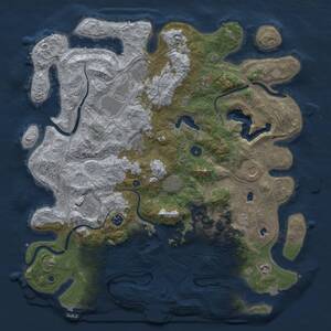 Thumbnail Rust Map: Procedural Map, Size: 4500, Seed: 650894710, 17 Monuments