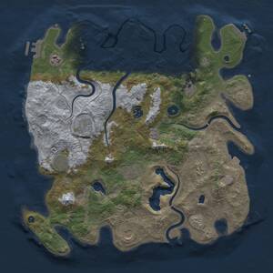 Thumbnail Rust Map: Procedural Map, Size: 4000, Seed: 1041367600, 15 Monuments