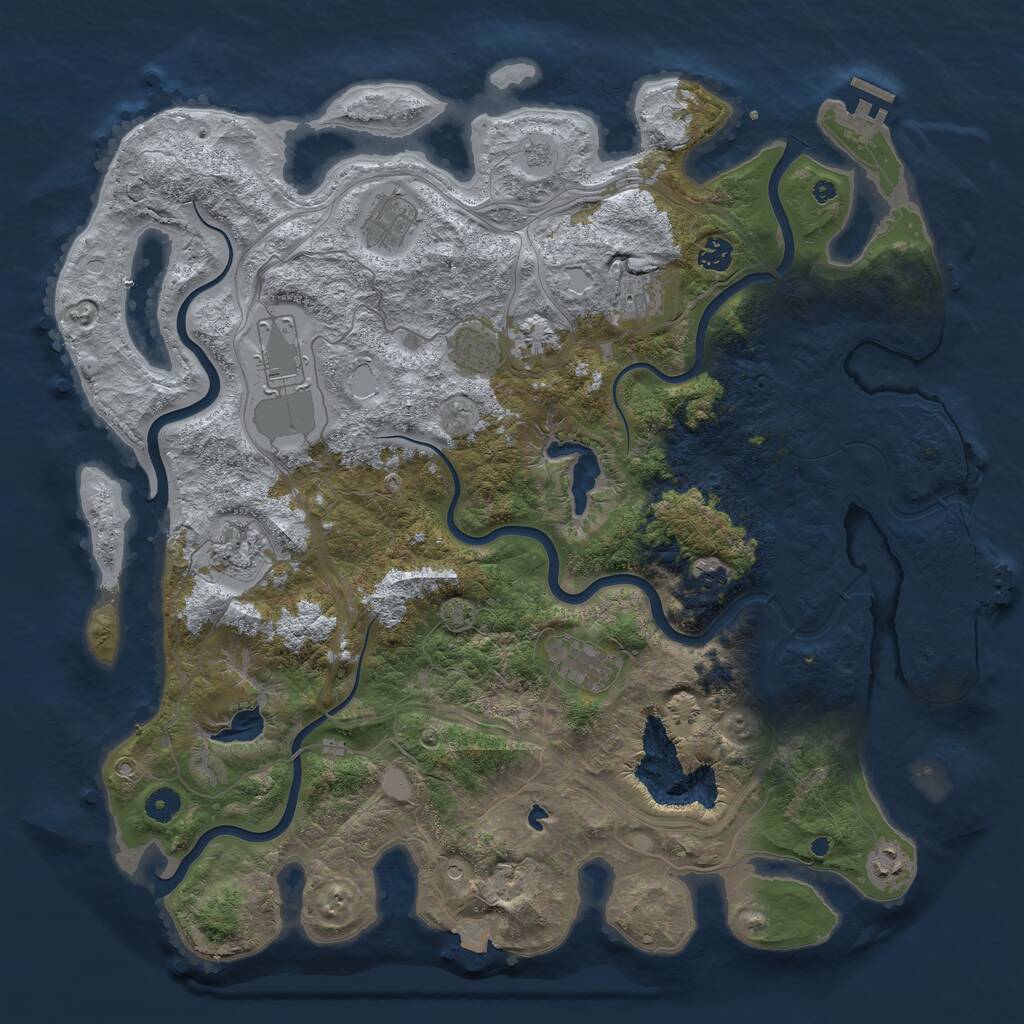 Rust Map: Procedural Map, Size: 4500, Seed: 18852518, 15 Monuments