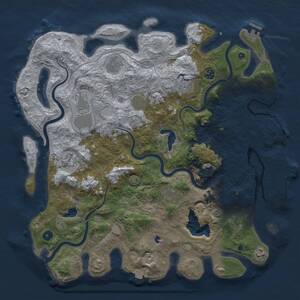 Thumbnail Rust Map: Procedural Map, Size: 4500, Seed: 18852518, 15 Monuments