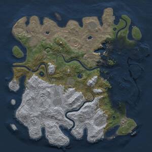 Thumbnail Rust Map: Procedural Map, Size: 4500, Seed: 6742, 16 Monuments