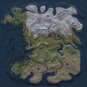 Thumbnail Rust Map: Procedural Map, Size: 4500, Seed: 941341439, 17 Monuments
