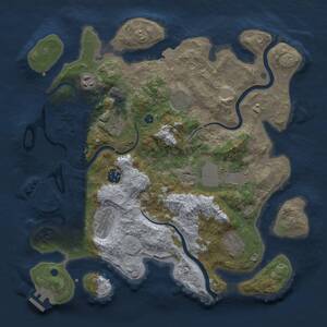 Thumbnail Rust Map: Procedural Map, Size: 3650, Seed: 1490181038, 14 Monuments
