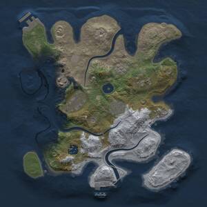 Thumbnail Rust Map: Procedural Map, Size: 3000, Seed: 778101212, 11 Monuments
