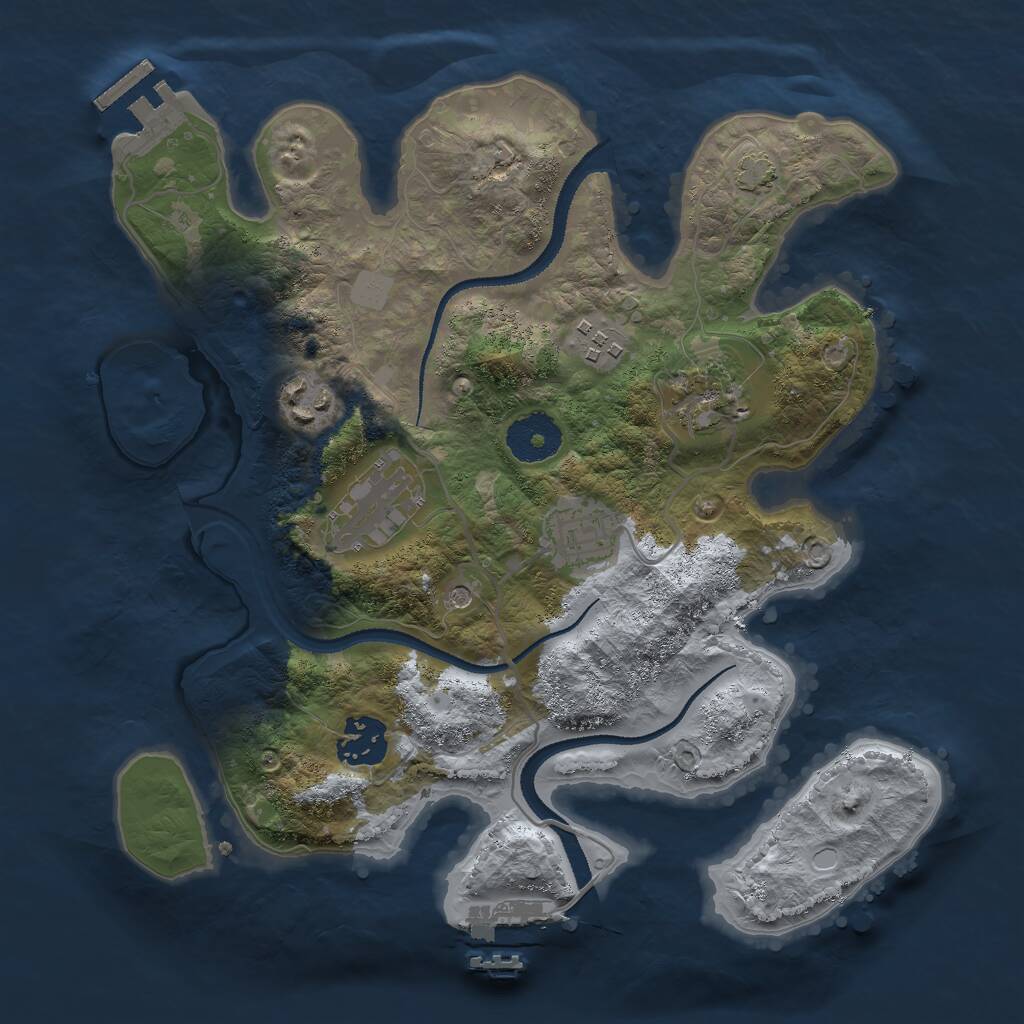 Rust Map: Procedural Map, Size: 3000, Seed: 778101212, 11 Monuments