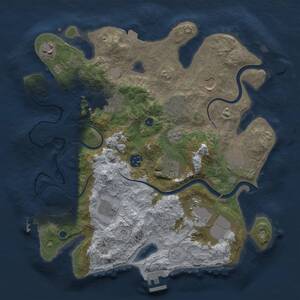 Thumbnail Rust Map: Procedural Map, Size: 3500, Seed: 1998565297, 16 Monuments