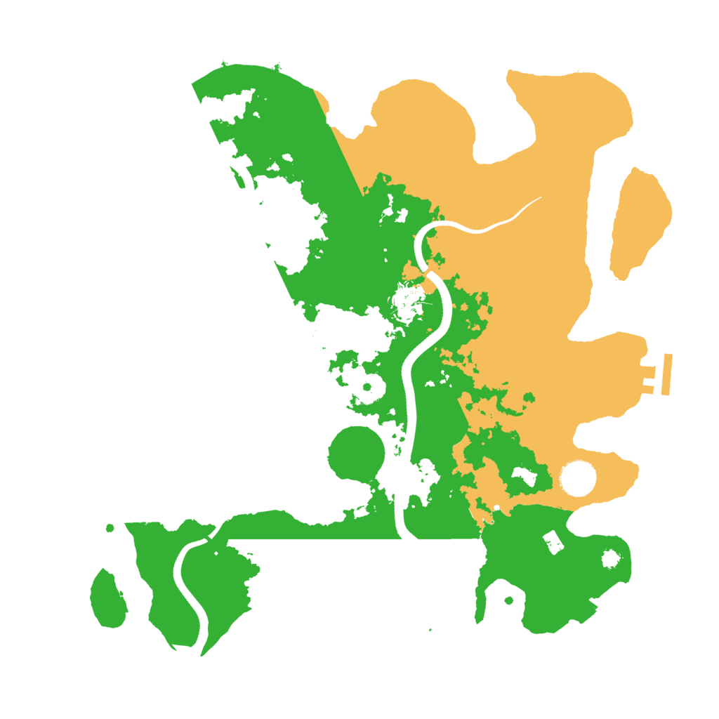 Biome Rust Map: Procedural Map, Size: 3500, Seed: 994994748