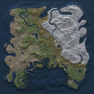 Thumbnail Rust Map: Procedural Map, Size: 4500, Seed: 1203725677, 16 Monuments