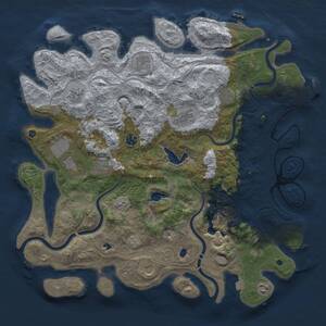 Thumbnail Rust Map: Procedural Map, Size: 4500, Seed: 1638165938, 16 Monuments