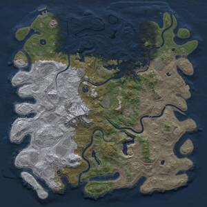 Thumbnail Rust Map: Procedural Map, Size: 5000, Seed: 11854, 17 Monuments