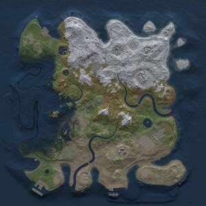 Thumbnail Rust Map: Procedural Map, Size: 3500, Seed: 194724650, 14 Monuments