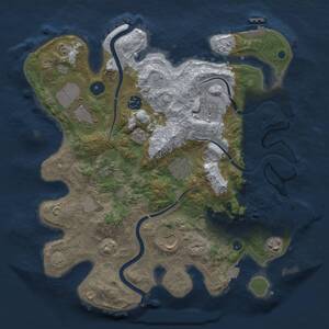 Thumbnail Rust Map: Procedural Map, Size: 3500, Seed: 885829, 14 Monuments