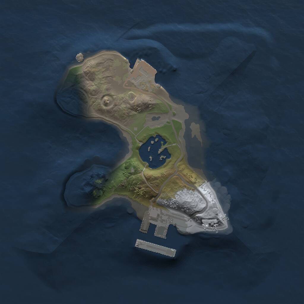 Rust Map: Procedural Map, Size: 1500, Seed: 1384923124, 3 Monuments