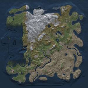 Thumbnail Rust Map: Procedural Map, Size: 4500, Seed: 1495105675, 17 Monuments