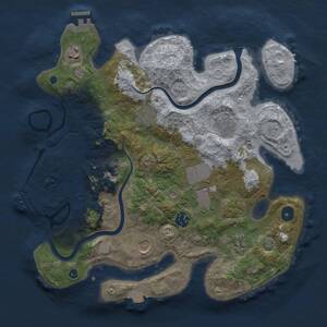 Thumbnail Rust Map: Procedural Map, Size: 3500, Seed: 1345482440, 14 Monuments