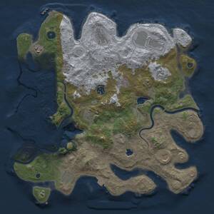 Thumbnail Rust Map: Procedural Map, Size: 4000, Seed: 53268, 16 Monuments