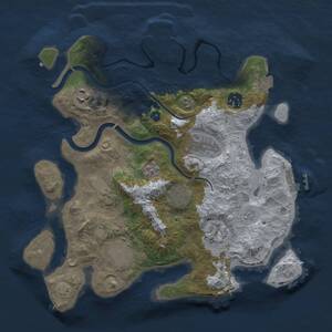 Thumbnail Rust Map: Procedural Map, Size: 3250, Seed: 812813485, 13 Monuments