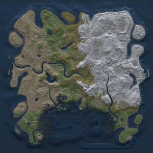 Thumbnail Rust Map: Procedural Map, Size: 4500, Seed: 423330625, 16 Monuments
