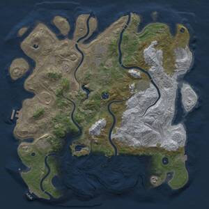Thumbnail Rust Map: Procedural Map, Size: 4350, Seed: 1722188084, 16 Monuments