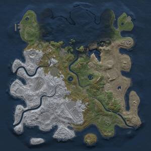 Thumbnail Rust Map: Procedural Map, Size: 4250, Seed: 420429, 16 Monuments