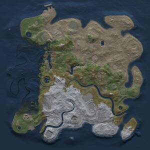 Thumbnail Rust Map: Procedural Map, Size: 4000, Seed: 1996107046, 17 Monuments