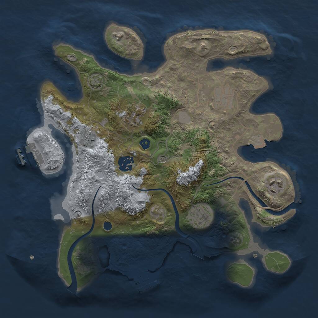 Rust Map: Procedural Map, Size: 3000, Seed: 1310027005, 11 Monuments