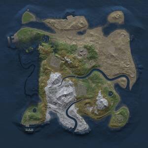 Thumbnail Rust Map: Procedural Map, Size: 3000, Seed: 2094124150, 10 Monuments
