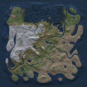 Thumbnail Rust Map: Procedural Map, Size: 4500, Seed: 484731622, 16 Monuments