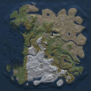 Thumbnail Rust Map: Procedural Map, Size: 4500, Seed: 1373362188, 16 Monuments