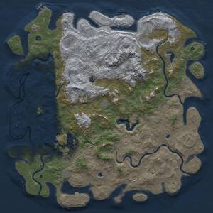 Thumbnail Rust Map: Procedural Map, Size: 6000, Seed: 18354, 17 Monuments