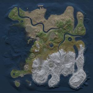 Thumbnail Rust Map: Procedural Map, Size: 3500, Seed: 256584, 13 Monuments