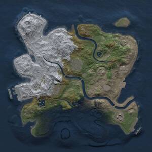 Thumbnail Rust Map: Procedural Map, Size: 3000, Seed: 1262560691, 11 Monuments