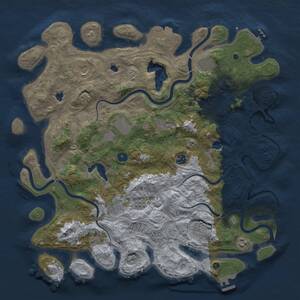 Thumbnail Rust Map: Procedural Map, Size: 4500, Seed: 267, 15 Monuments