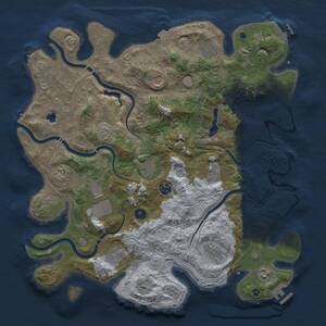 Thumbnail Rust Map: Procedural Map, Size: 4250, Seed: 1679822979, 17 Monuments