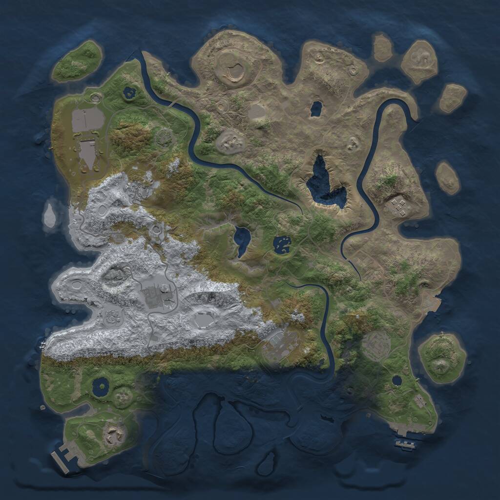 Rust Map: Procedural Map, Size: 4000, Seed: 202603062, 15 Monuments