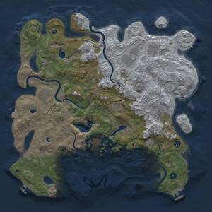 Thumbnail Rust Map: Procedural Map, Size: 4500, Seed: 321311, 15 Monuments